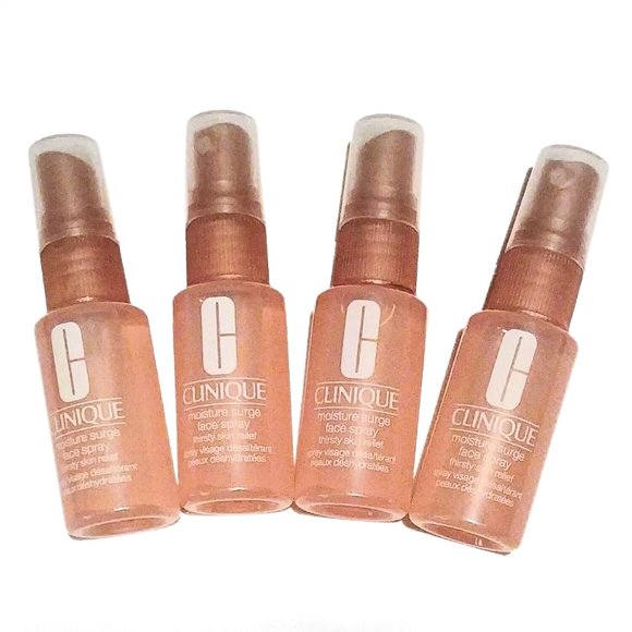 CLINIQUE Moisture Surge Face Spray Thirsty Skin Relief Travel Size Bundle of 4 - Picture 4 of 5